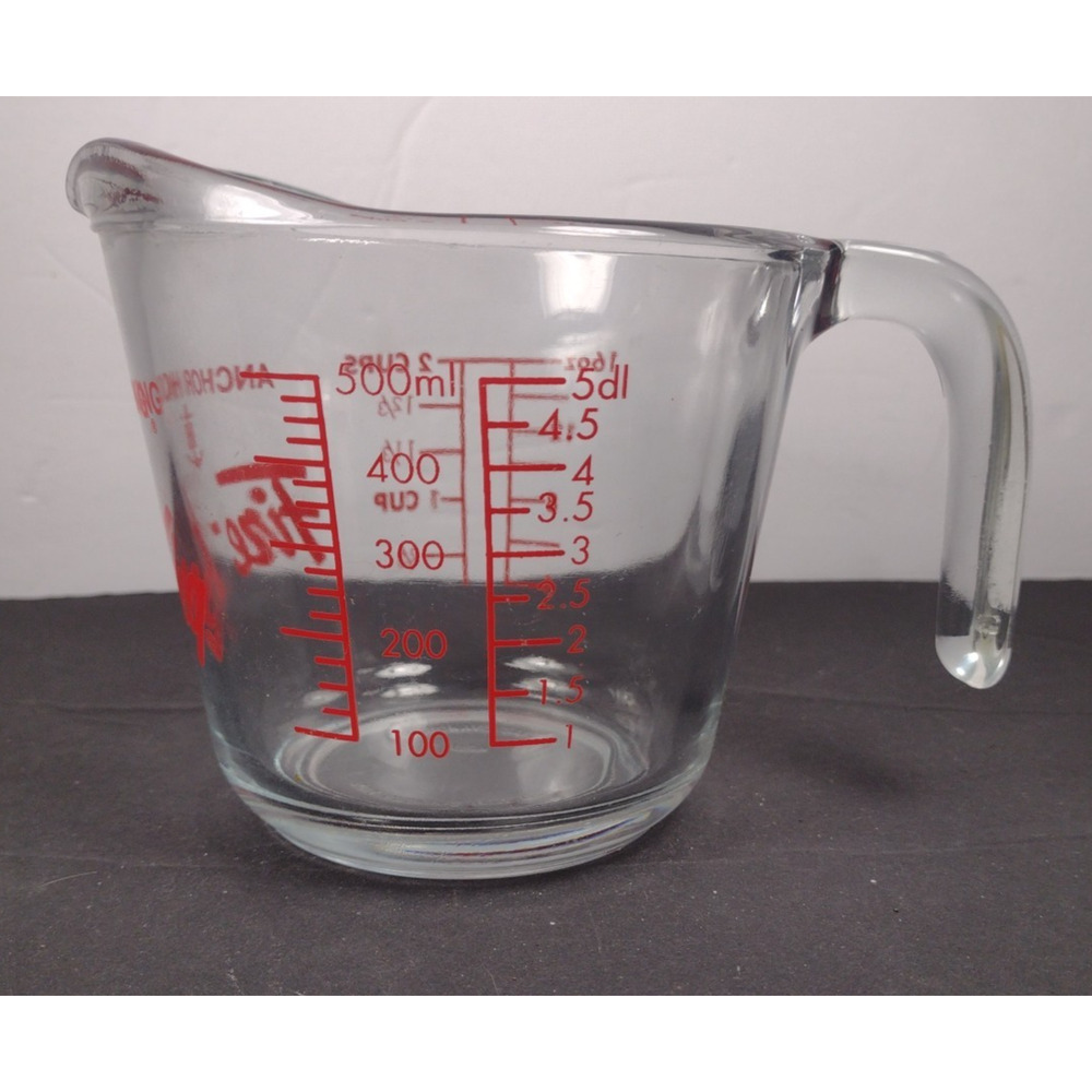 Vintage FIRE KING 2-Cup Measuring Cup Anchor Hocking 16 OZ - Picture 3 of 5